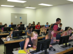 Students Registering for Classes